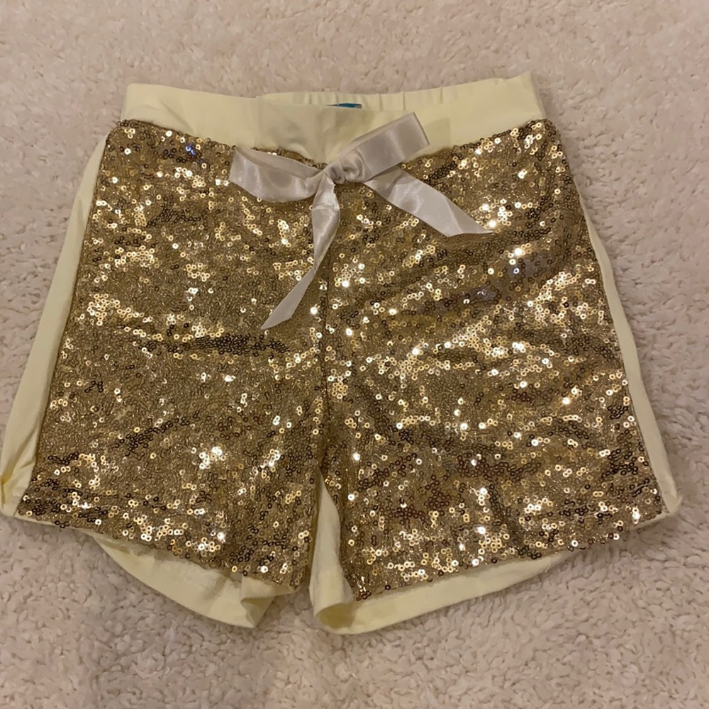 Just couture gold sequin shorts 5